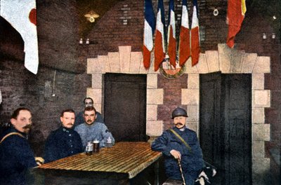 French Soldiers in a Kitchen in the Casemates, Verdun, September 1916 by Jules Gervais Courtellemont